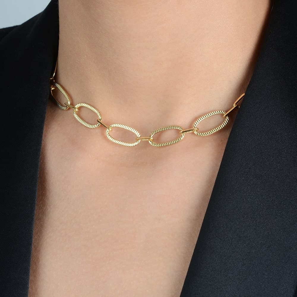 Chocker Dourada Corrente com Extensor, imagem 2