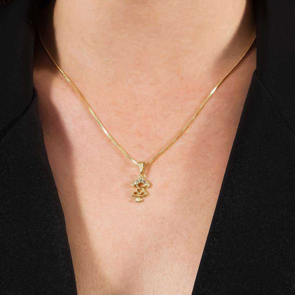 Colar Dourado Filha com Zircônia, imagem 2