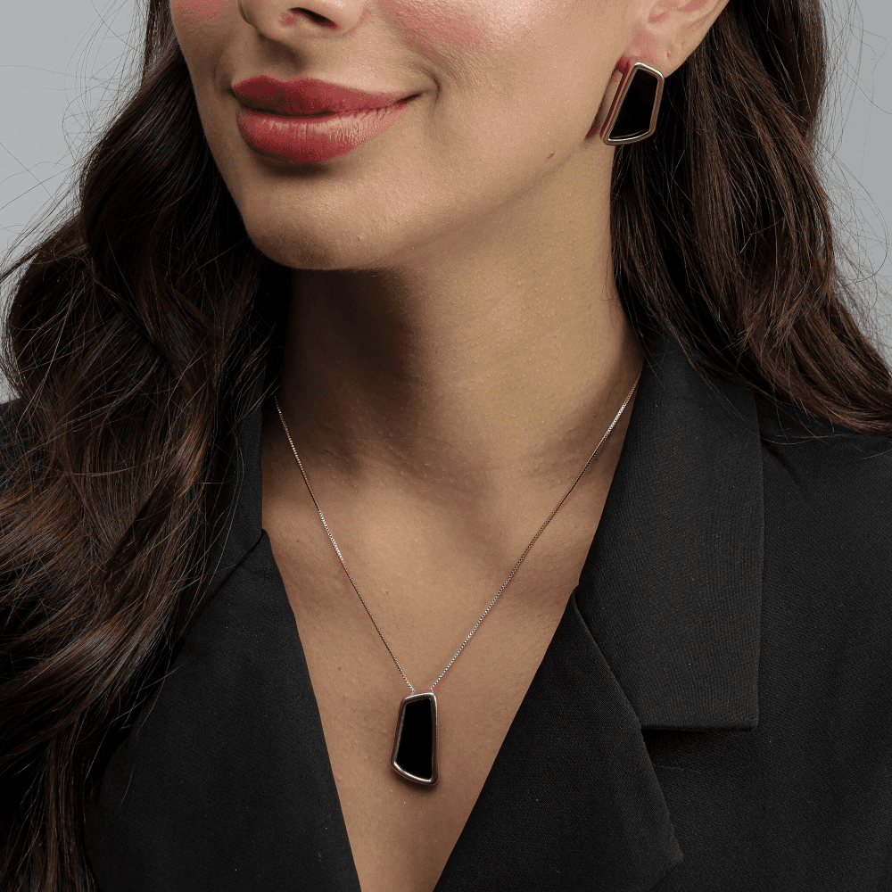 Conjunto Dourado Estilo Orgânico Preto, imagem 2