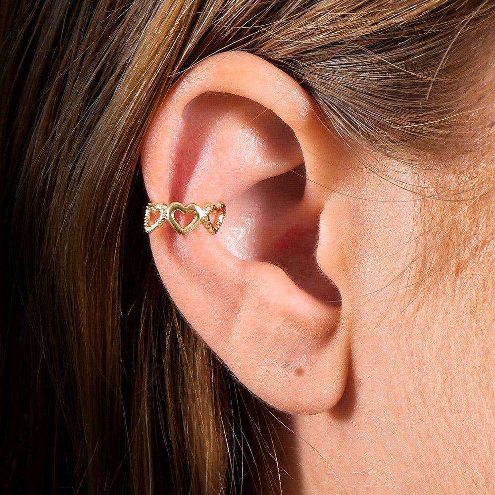 Piercing Dourado de Pressão de Corações, imagem 2