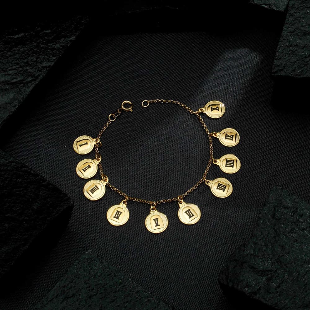 Pulseira Dourada 10 Dez Mandamentos, imagem 3
