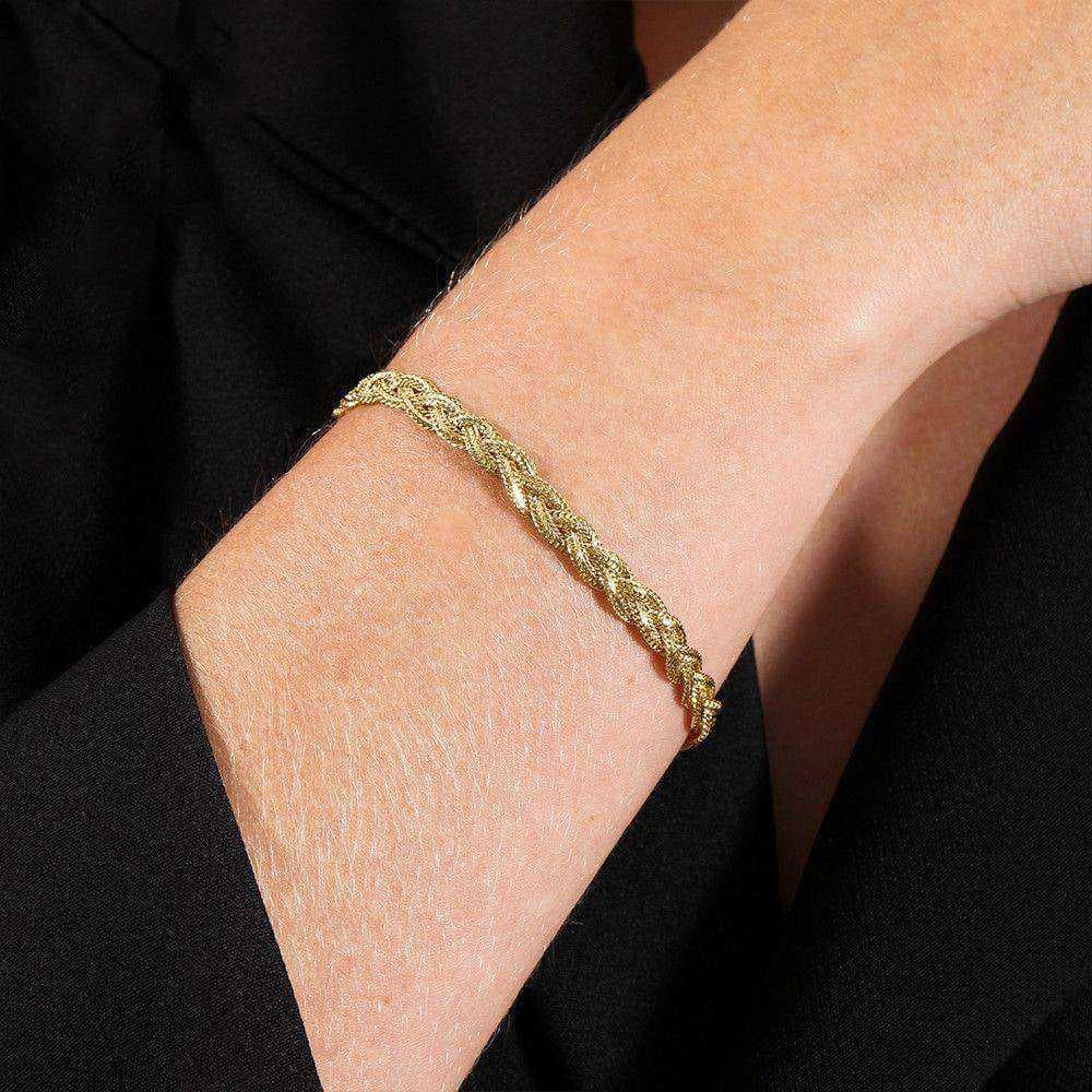 Pulseira Dourada Trançada, imagem 2